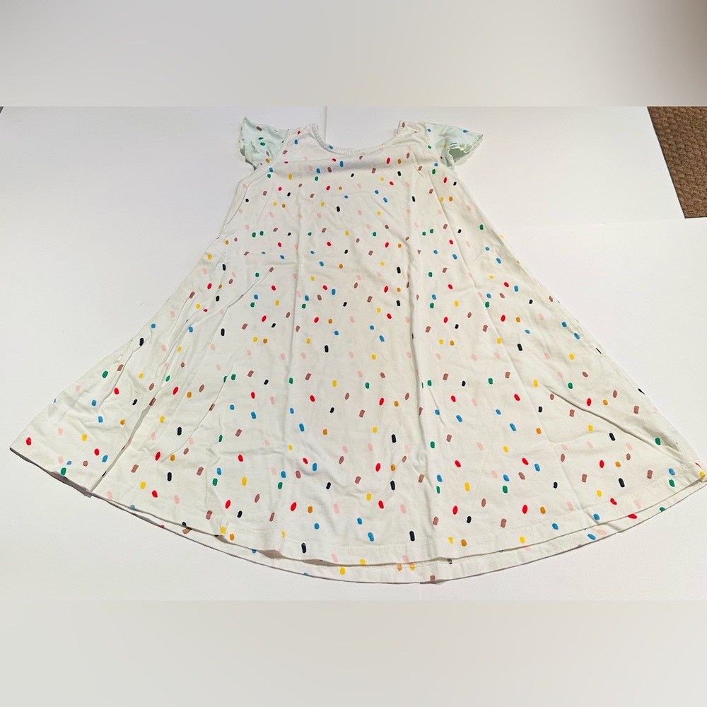 Hanna Andersson Flutter Sleeve Sprinkle Dress Size: 140 (10)